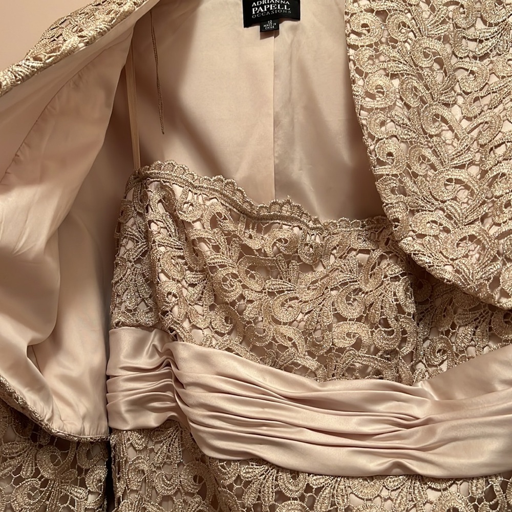 Two Piece Formal Strapless & Jacket Set - Picture 2 of 9